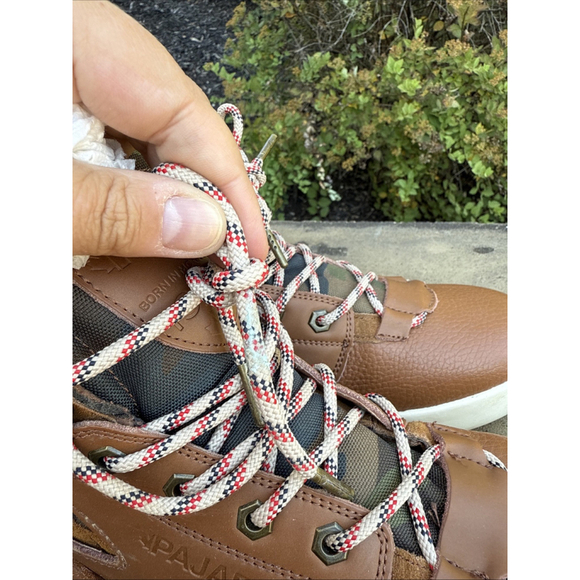 Pajar Peacemaker Faux Fur Lined Leather Sneakers Cognac Camo color Size 7.5/40 - Picture 7 of 8